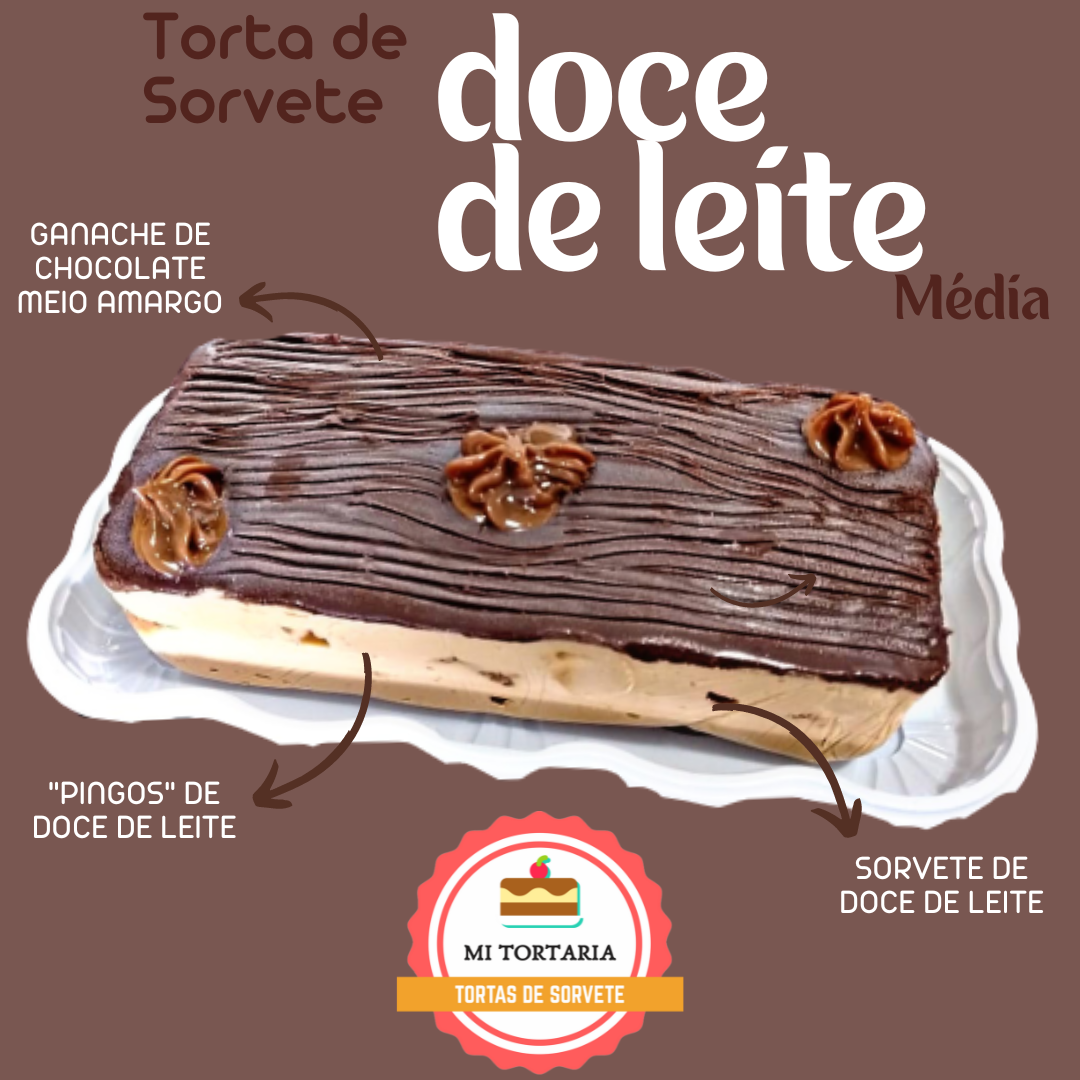 Torta de Sorvete Doce de Leite Média