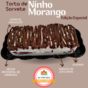 Torta de Sorvete Ninho Morango Média