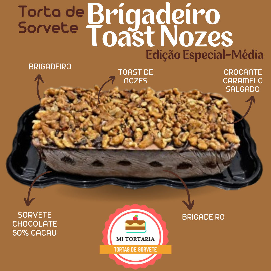 Edição Especial-Torta de Sorvete Brigadeiro com Toast de Nozes Média